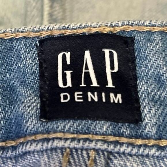 Gap Blue Distressed Light Wash Frayed Hem Cut Off Denim Jean Shorts Size 24 - Picture 4 of 5